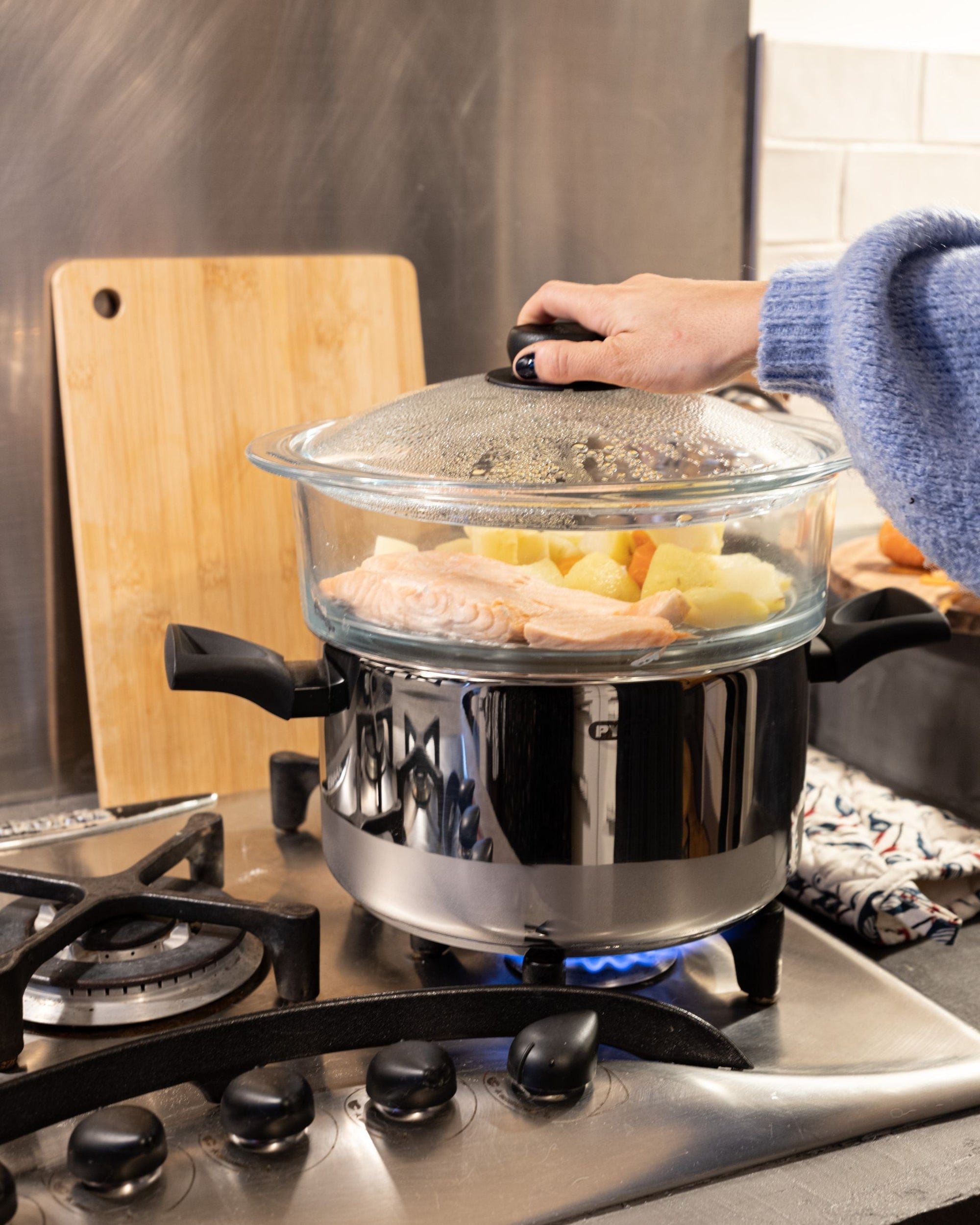 Cesta de vapor de cristal