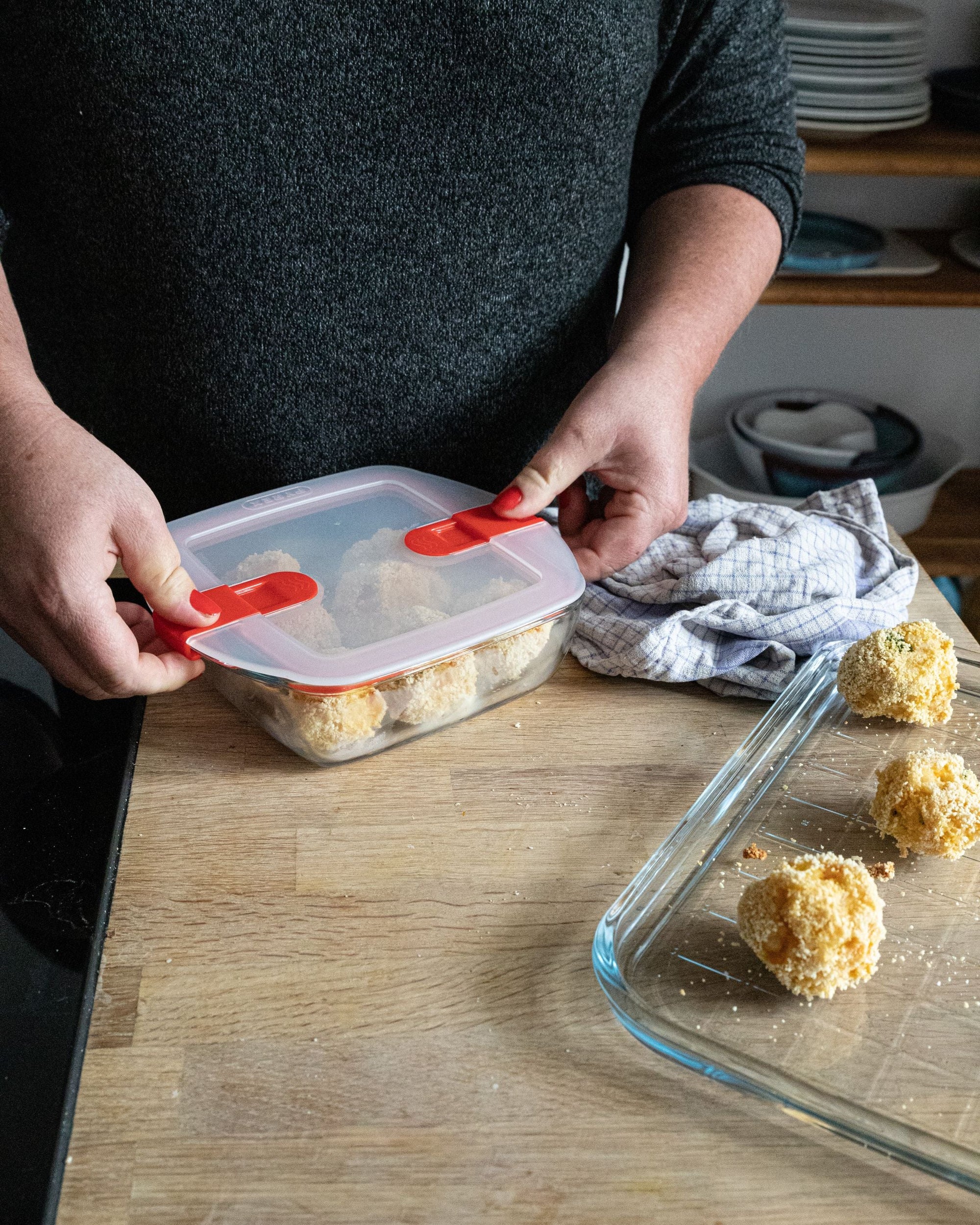 3er-Set Lunchbox aus Glas mit Dampfventildeckel - Multi-Form -Cook & Heat