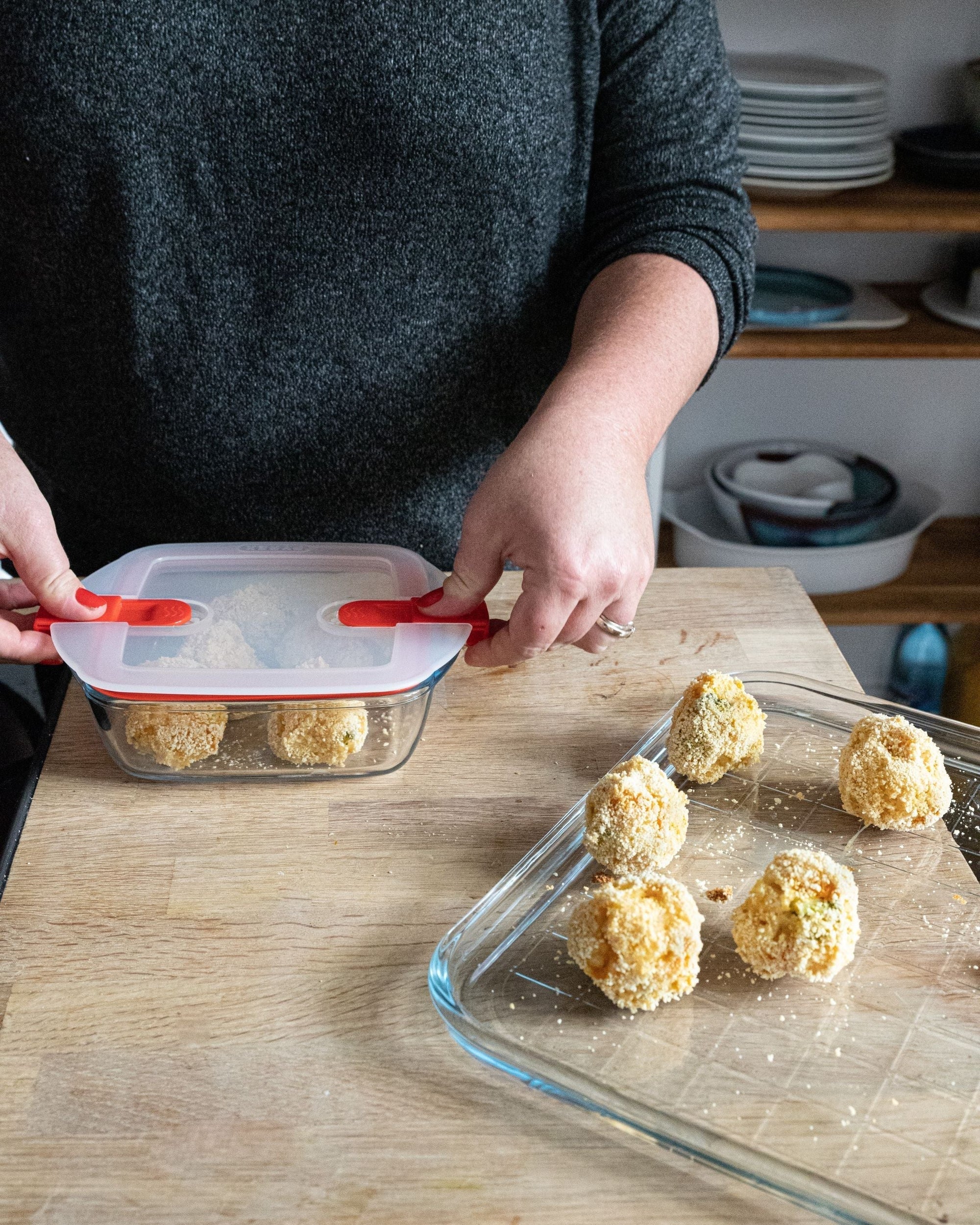 Cook & Heat - 5er-Set Vorratsdosen aus Glas mit Dampfventildeckel