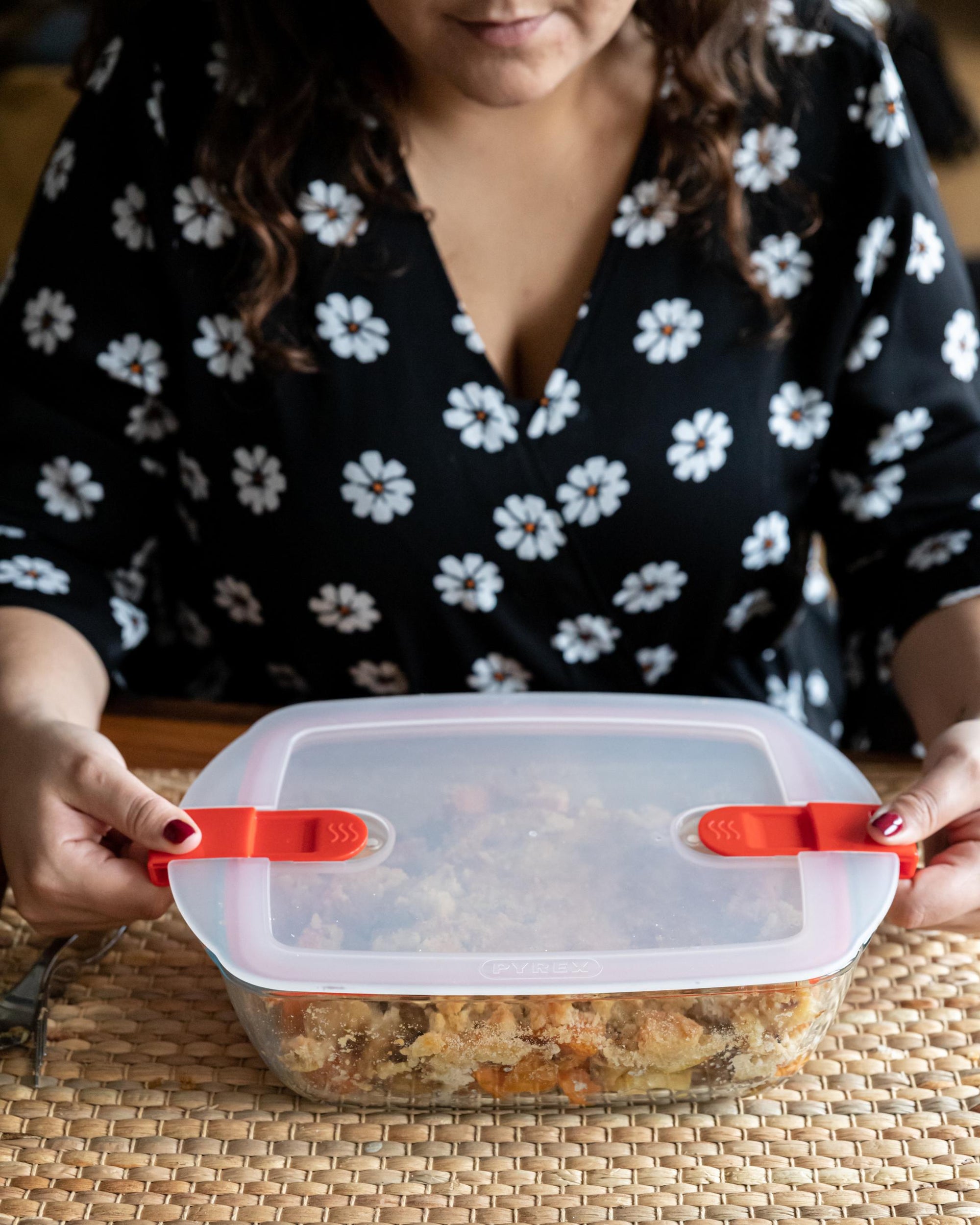 Contenitore per microonde rettangolare in vetro con coperchio con valvola a vapore - Cook & Heat