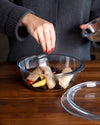 Multi-purpose round glass casserole - 4 IN 1 range