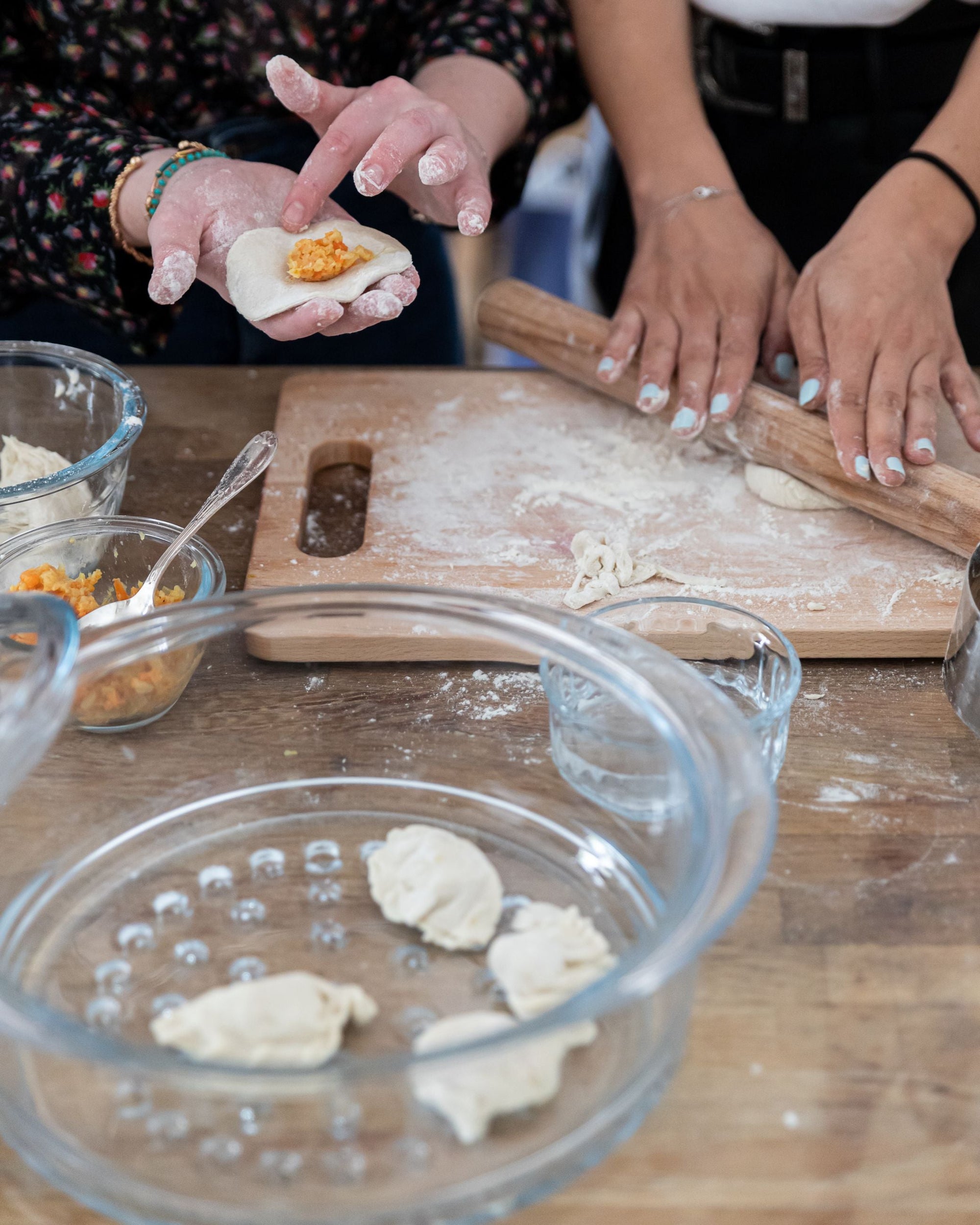 Double-deck steam basket with lid