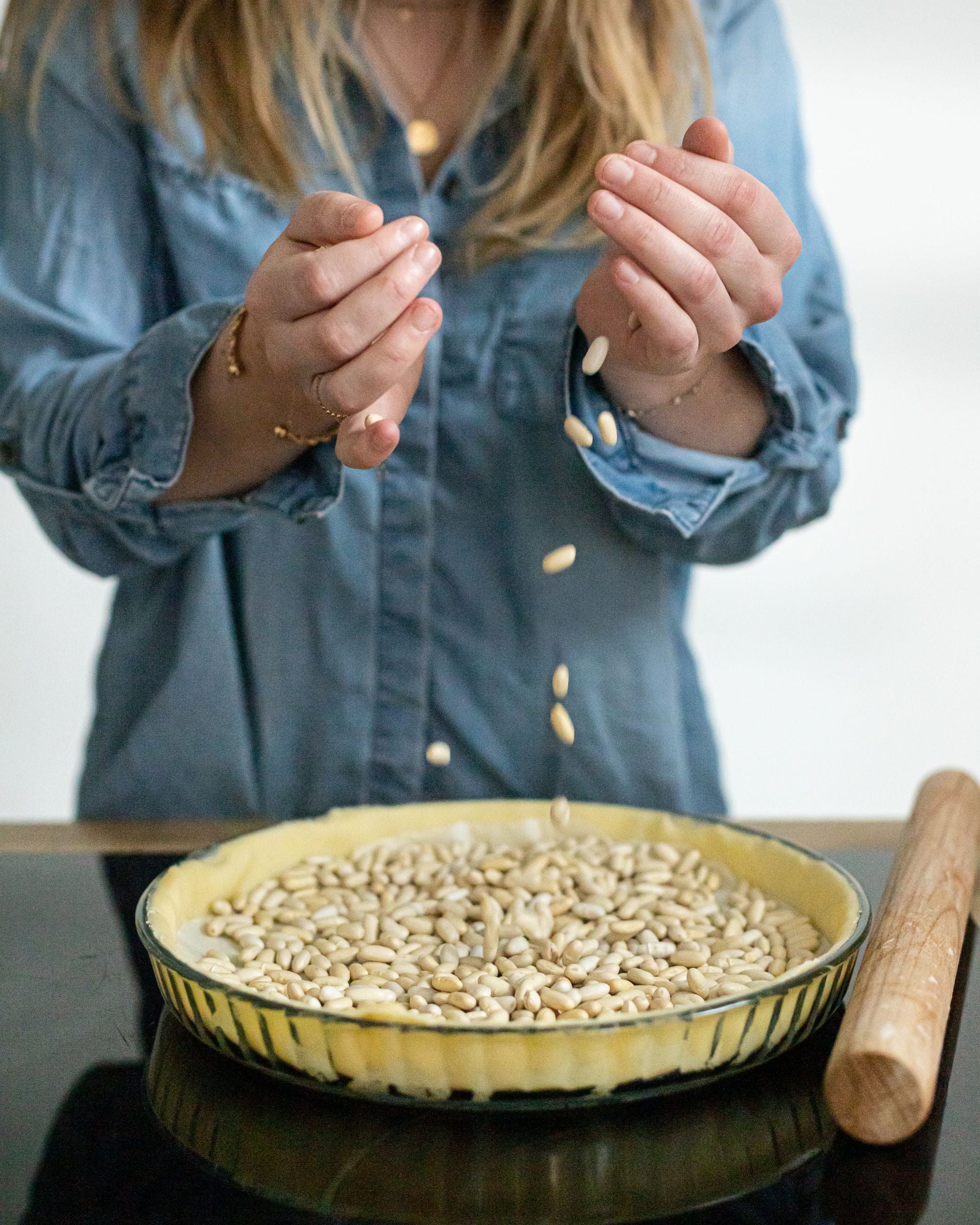 Set of 3 glass tart moulds 25, 28 and 31 cm