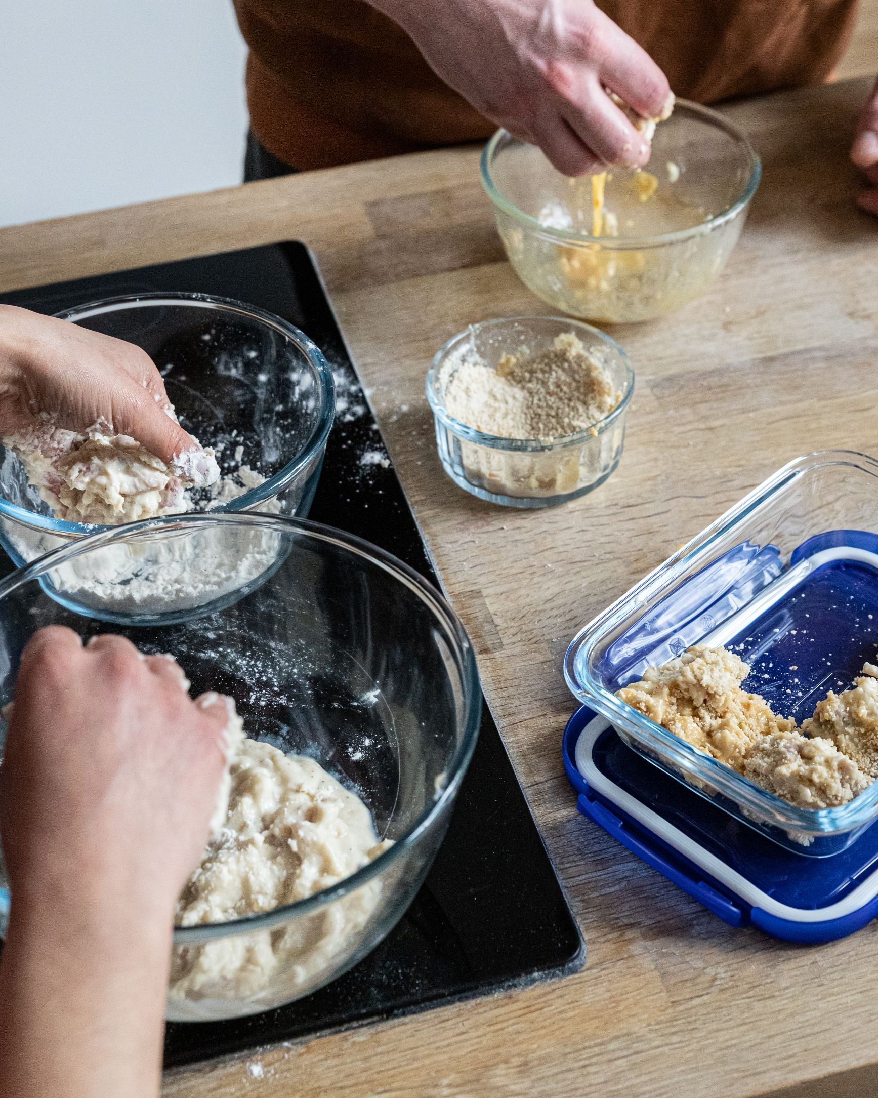 Cook&Go - Caja rectangular de cristal hermética para guardar alimentos