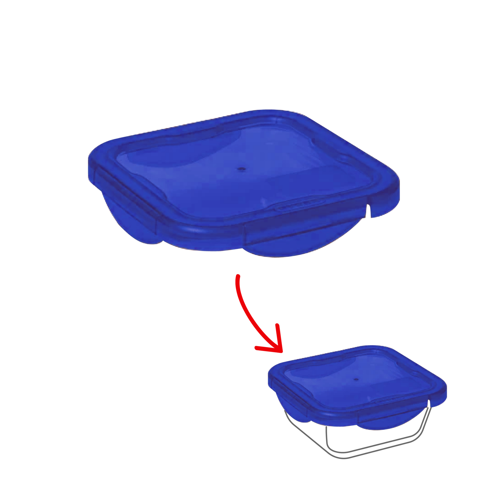 Cook&Go - Couvercle de rechange carré