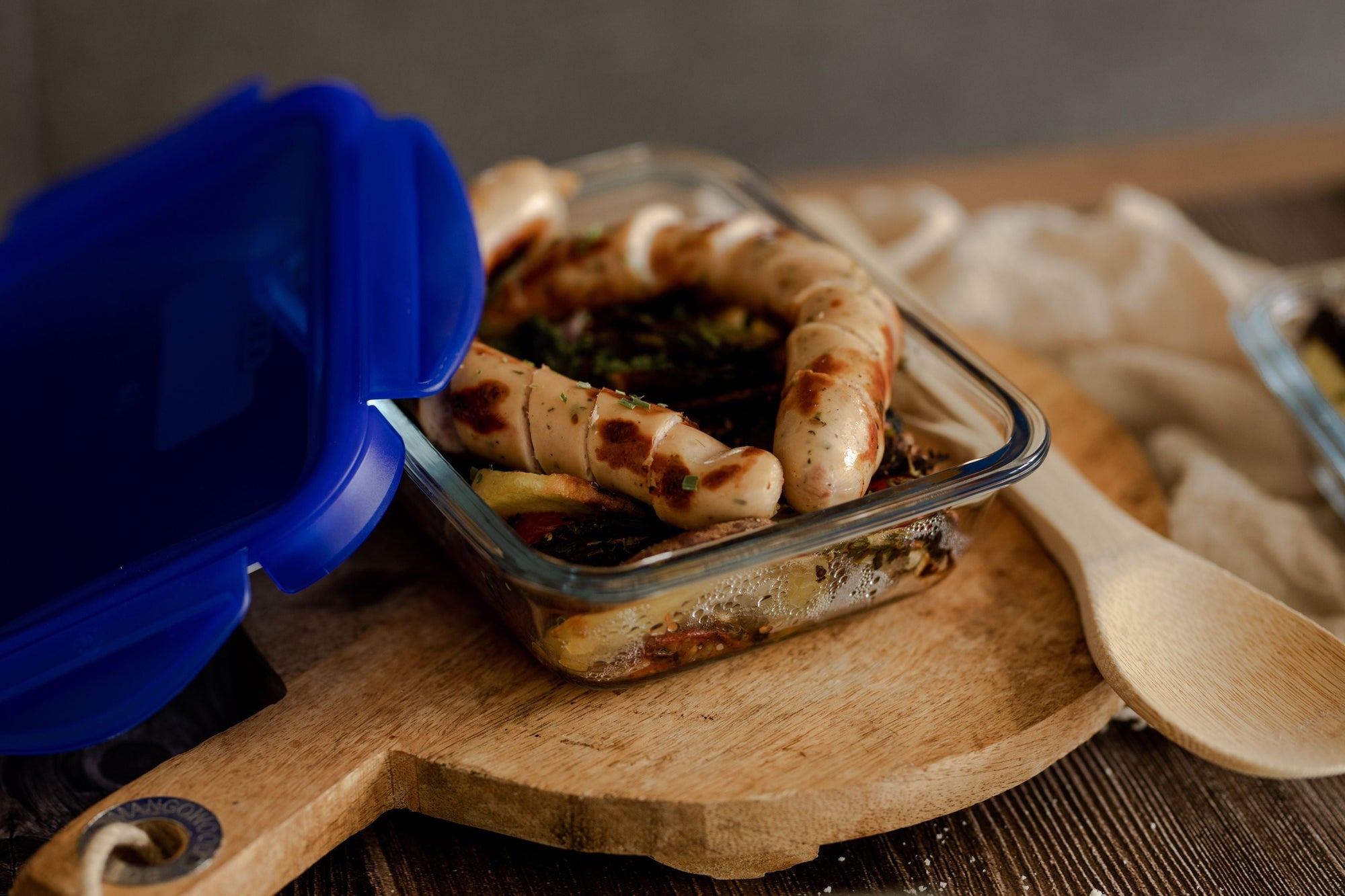 Cook&Go - Caja rectangular de cristal hermética para guardar alimentos