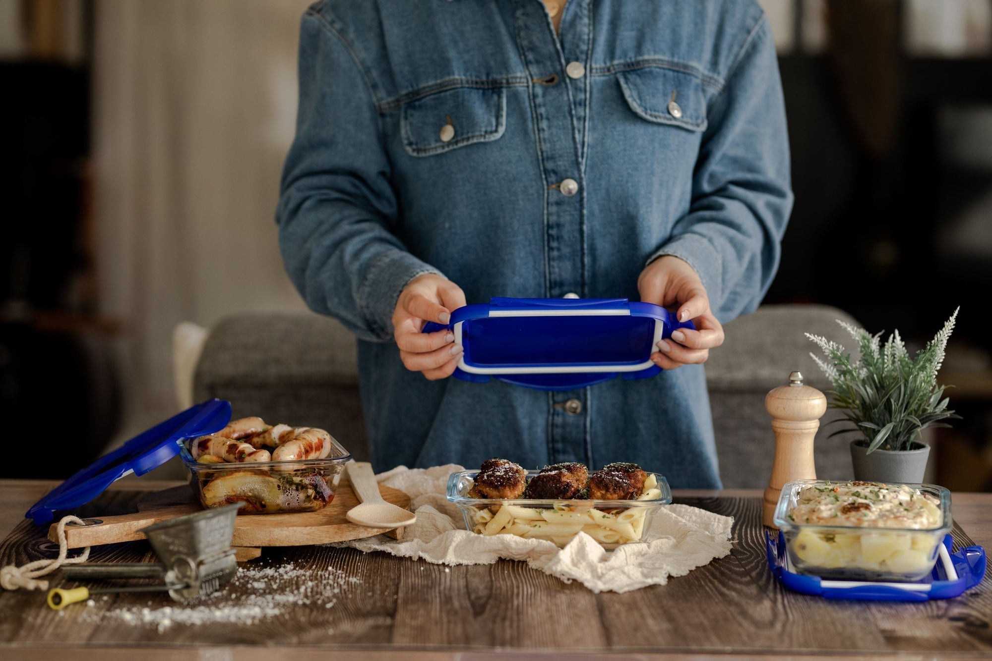 Cook&Go - Lot de 5 Lunch Box couvercle étanche & hermétique