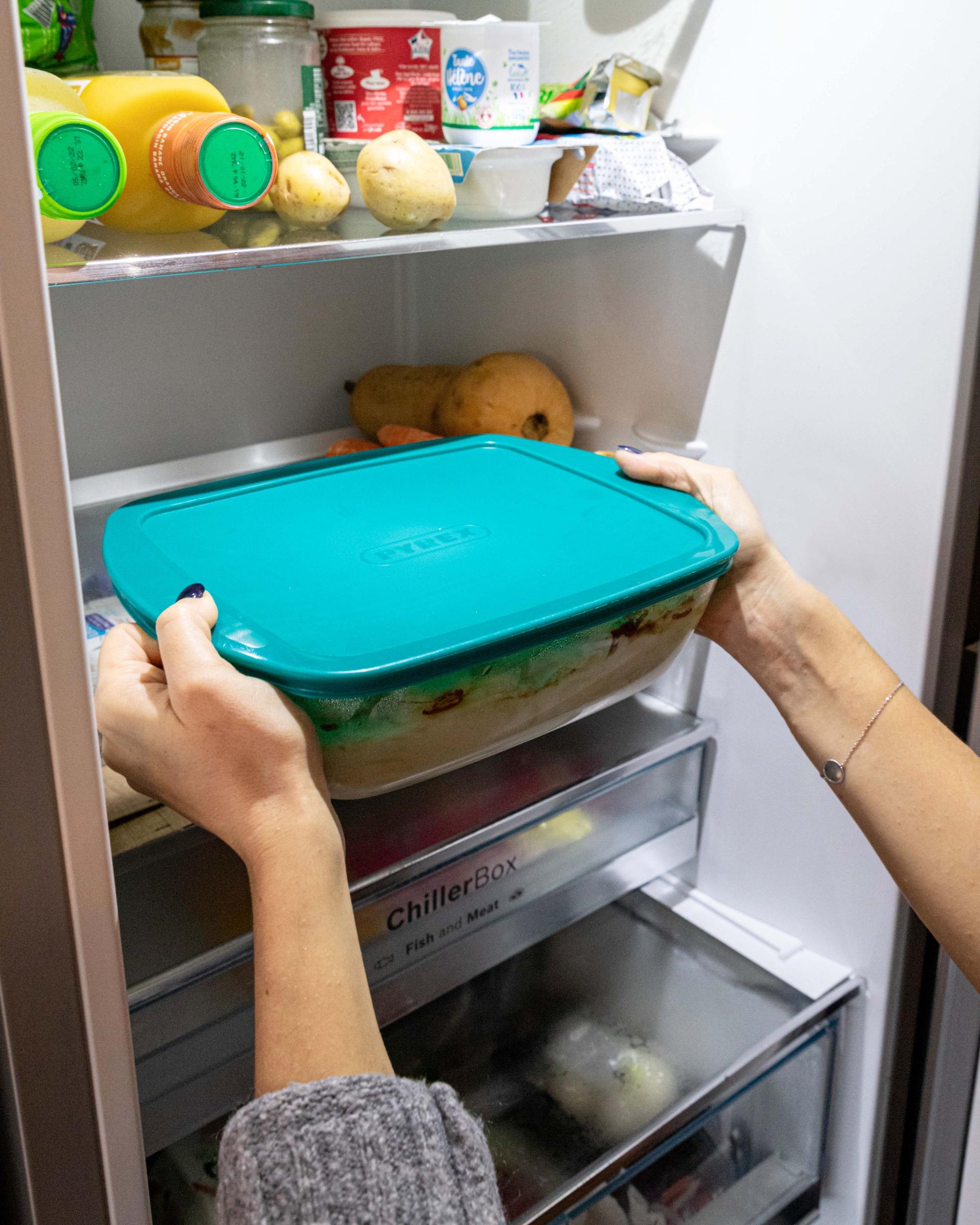 Set Di 2 Piatti Rotondi In Vetro Con Coperchio A Tenuta Stagna - Foto 4