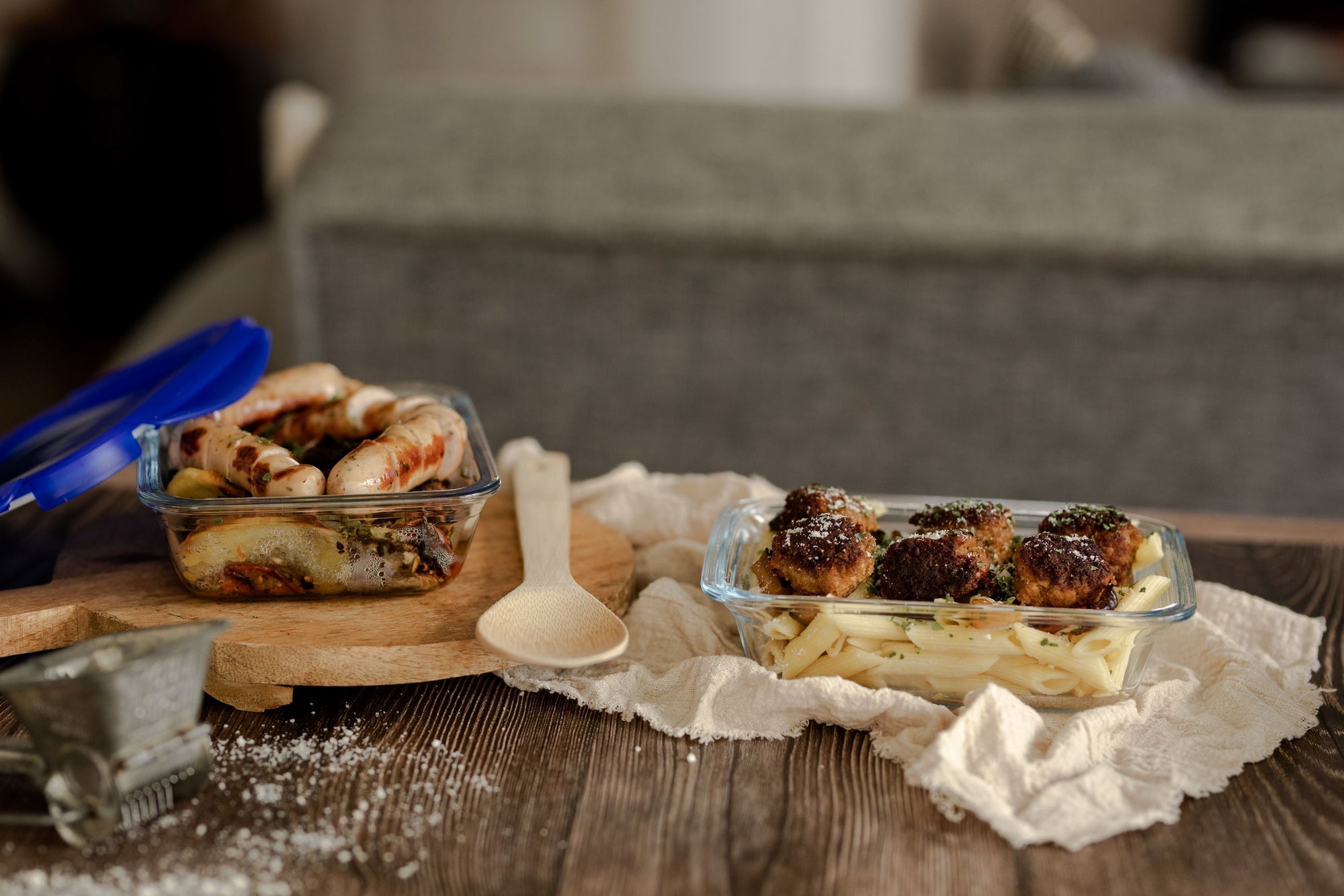 Cook&Go - Caja rectangular de cristal hermética para guardar alimentos