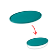 Cook & Store - Oval peacock green XL replacement lid