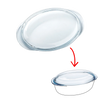 Replacement lid - large oval glass casserole dish