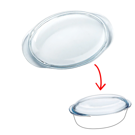 Replacement lid - large oval glass casserole dish