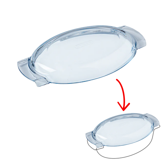Replacement lid - large oval glass casserole dish