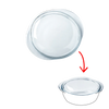 Vervangend deksel voor glazen braadpan Cocotte Ronde