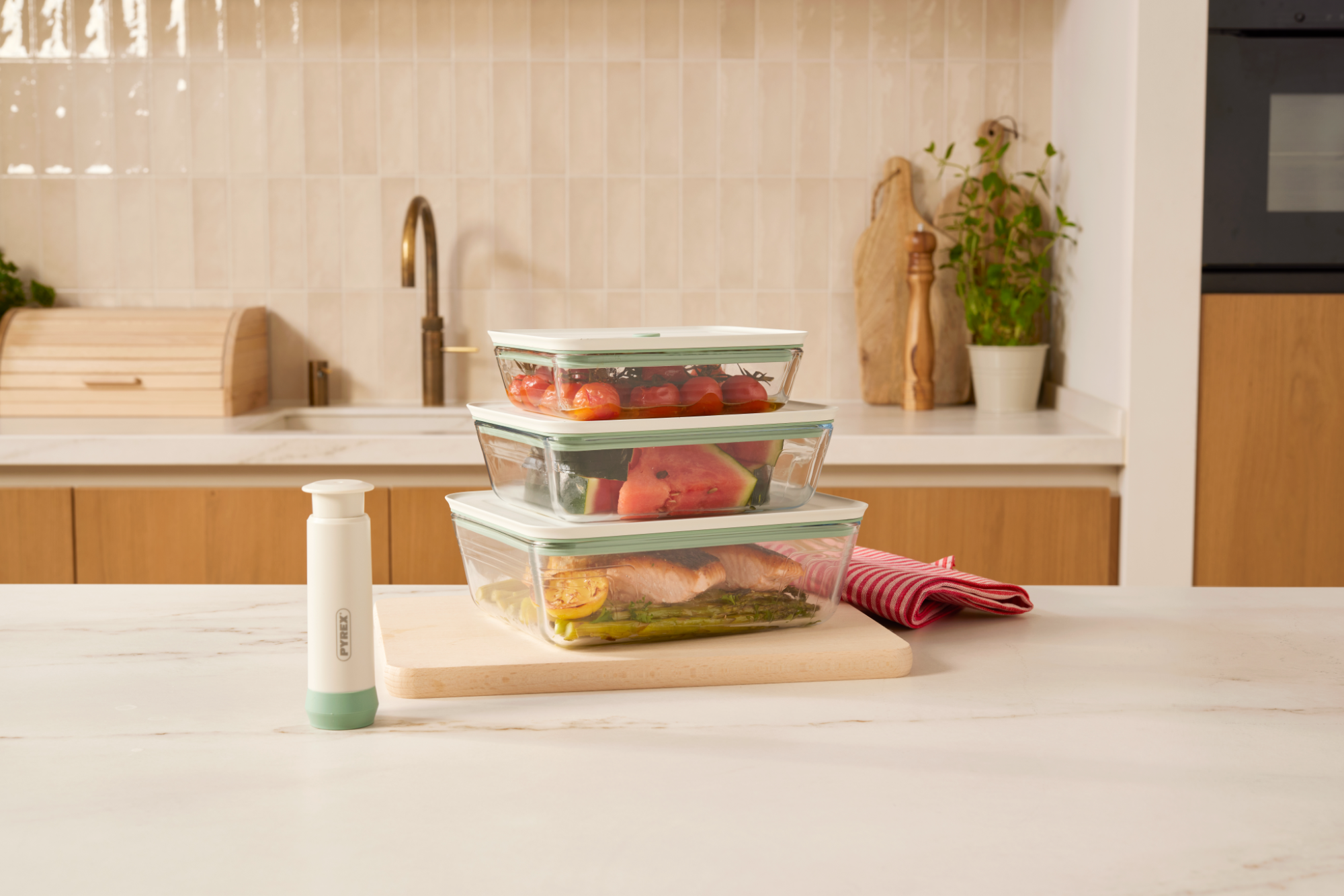 Cook&Save – Rechteckige Vakuum‑Glasdose
