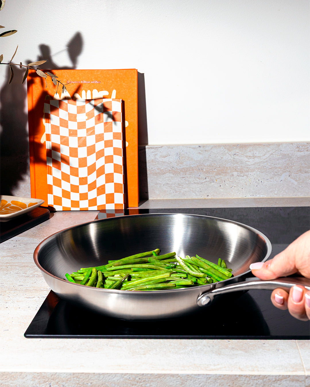 Stainless steel frying pan with fixed handle - Infinity