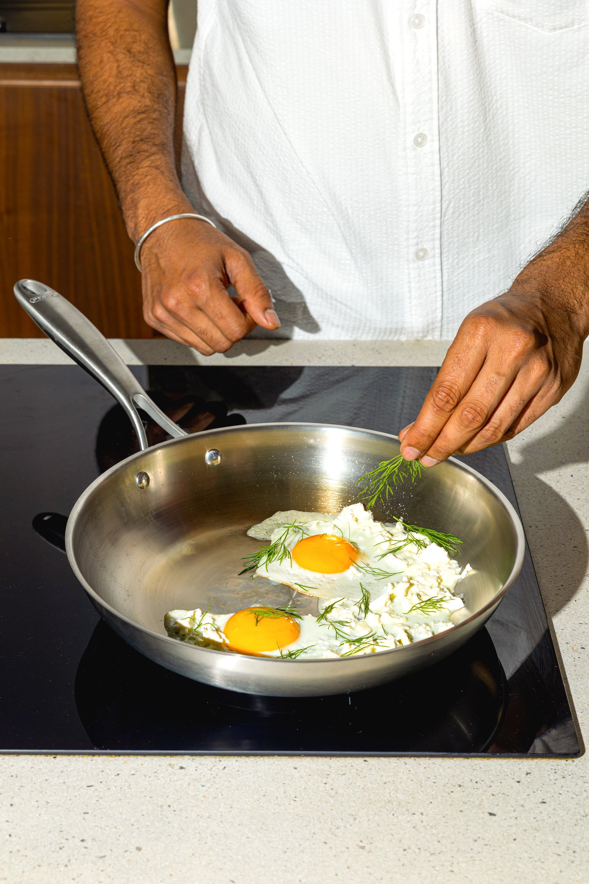 Stainless steel frying pan with fixed handle - Infinity