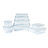Set aus 8 rechteckigen Glasaufbewahrungsschalen mit Deckel - Cook & Freeze
