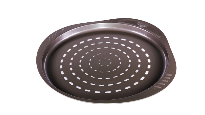 asimetriA - Plaque à pizza en métal avec prise en main facile - différentes tailles & formes