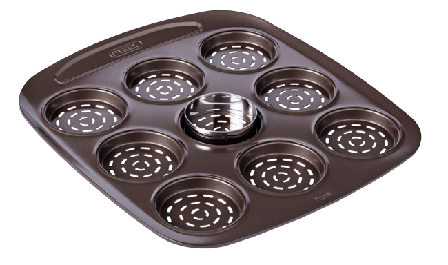 asimetriA - Plaque à pizza en métal avec prise en main facile - différentes tailles & formes