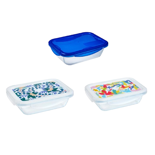 [Limited Edition] Cook & Go - Set of 3 Glass Lunch Boxes with Airtight Lid
