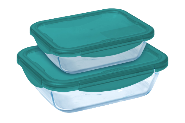 Cook&Go - Lot 2 boîtes de conservation étanche rectangulaire
