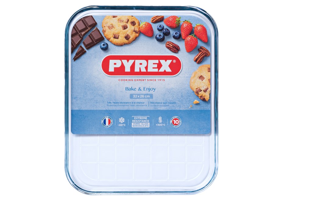 Bake & Enjoy Glass Multipurpose cooking sheet High resistance 32x26 cm -  Pyrex® Webshop EU