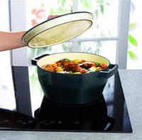 SlowCook Cast iron grey Round Casserole - compatible with oven and induction hobs - 28 cm