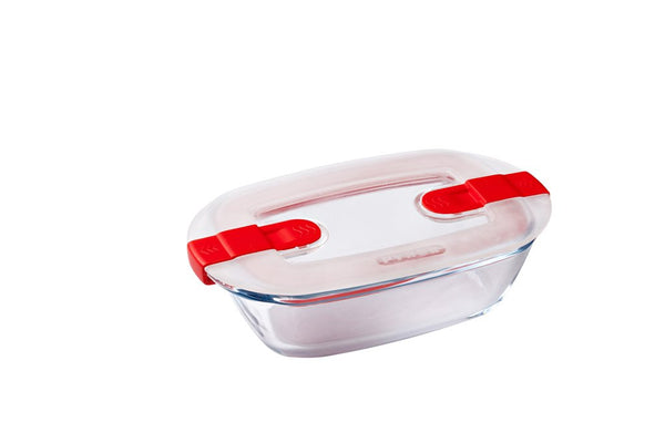 Cook & Heat Rectangular glass food container with patented microwave s -  Pyrex® Webshop EU