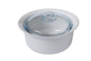Supreme Pure white Round Casserole with glass lid - Ceramic - Ø26 cm - 2,5L